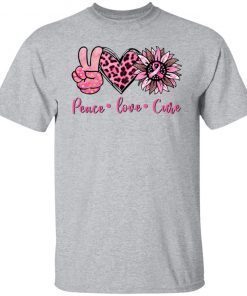 Breast Cancer Peace Love Cure 2021 Shirt