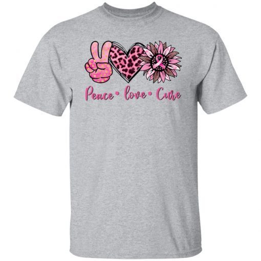 Breast Cancer Peace Love Cure 2021 Shirt