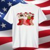 Christmas Farm Animals In Sock T-Shirt
