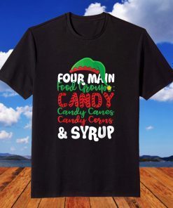 Christmas Four Main Food Groups Elf Buddy Holiday T-Shirt