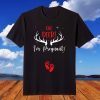 Christmas Pregnancy Announcement Buck Behind Bump T-Shirt