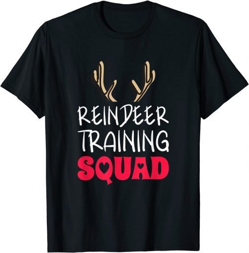 Christmas Running Team Family Reindeer Training Squad Gift Shirt