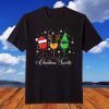 Christmas Spirits Glasses Of Wine Xmas Holidays Party T-Shirt