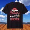 Christmas Teacher Xmas School Santas Favorite Educator T-Shirt