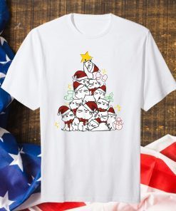 Christmas Tree Cat Pajama T-Shirt