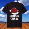 Cousin Crew Santa Plaid Hat Xmas lights Christmas Pajamas T-Shirt