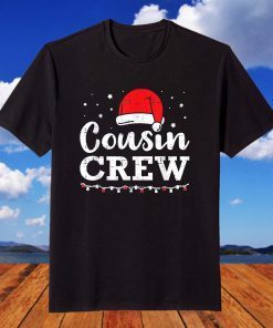 Cousin Crew Santa Red Plaid Xmas Christmas Pajamas T-Shirt