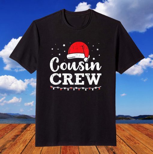 Cousin Crew Santa Red Plaid Xmas Christmas Pajamas T-Shirt