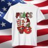 Cute Xmas Peace and Love Gnome Lover Christmas Gnomies T-Shirt