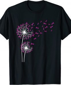 Dandelion Faith Hope Love Breast Cancer Awareness Flower Unisex Shirt