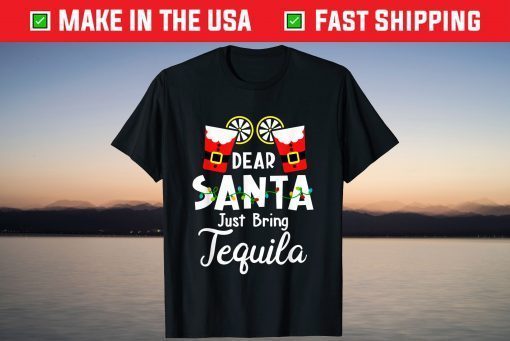 Dear Santa Just Bring Tequila Family Pajamas Xmas T-Shirt