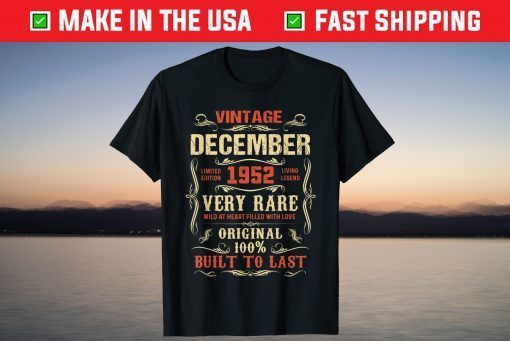 December 1952 69 Year Old 69th Birthday T-Shirt