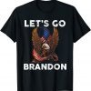 Eagle American Flag Let's Go Brandon Impeach Biden Unisex Shirt