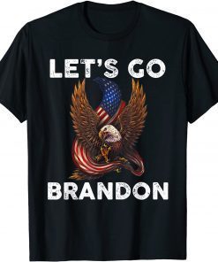 Eagle American Flag Let's Go Brandon Impeach Biden Unisex Shirt