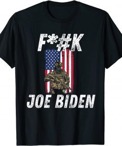 F Joe Biden US Soldier and American Flag Gift T-Shirt