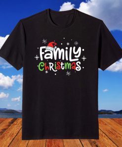 Family Christmas 2021 Matching Pajamas With Santa Hat T-Shirt