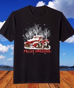 Feliz Navidog Bernese Mountain Christmas Dog Lovers Tee Shirt