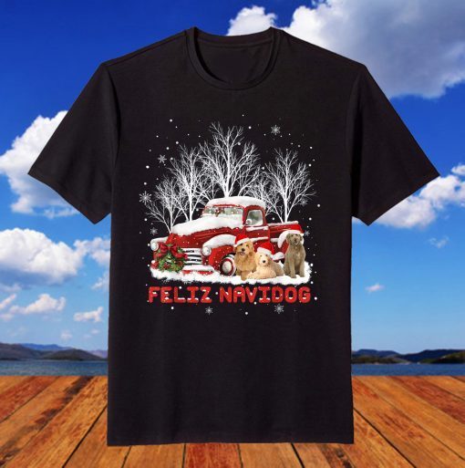 Feliz Navidog Goldendoodle Christmas Dog Lovers T-Shirt