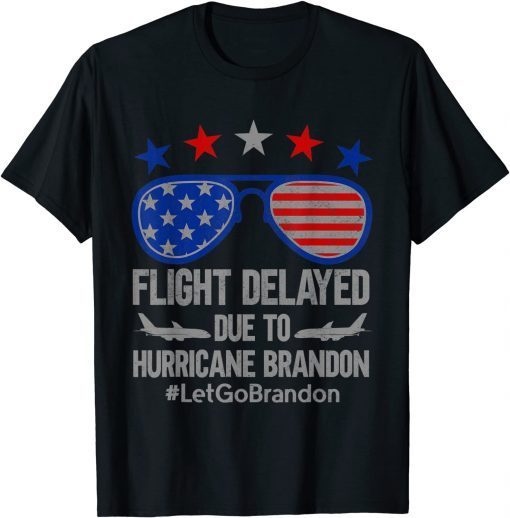 Flight Delayed Due To Hurricane Brandon Chant Let's Go Brandon Gift Shirt