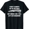 Funny Let's Go Brandon Checker Stripe Racing Meme 2021 Shirt