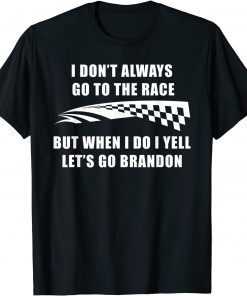 Funny Let's Go Brandon Checker Stripe Racing Meme 2021 Shirt