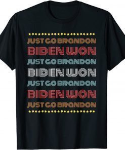 Joe Biden Won Just-Go-Brandon Retro Rainbow Classic Shirt