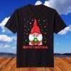 Gnome In Mask Gnome In Mask Merry Christmas Unisex T-Shirt