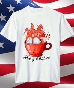 Gnomes In Cup Hot Chocolate Lovers Christmas Pajama T-Shirt