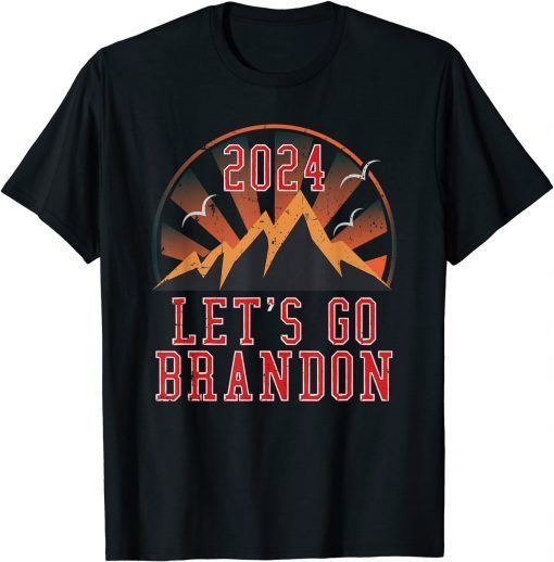 Go Brandon Let's Go 2024 Lets Go Vintage Sunset T-Shirt