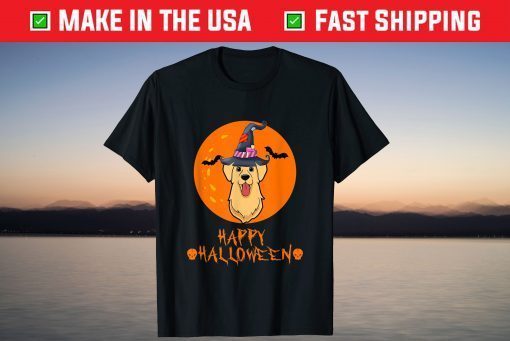 Golden Retriever Dog Halloween Happy Howl-o-ween T-Shirt