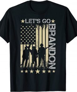 Gun American Flag Patriots Let's Go Brandon Chant Gift Shirt