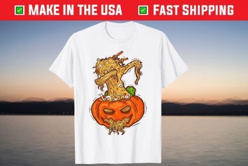 Halloween Pumpkin Dabbing Noodles T-Shirt