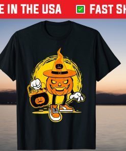 Halloween Pumpkin Game Design Character With Candies T-Shirt