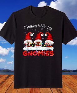 Hanging With My Gnomies Garden Gnome Friends Christmas 2021 T-Shirt