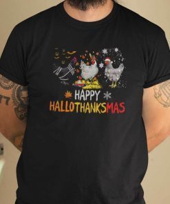 Happy Hallothanksmas Chicken Lovers Gift Shirt