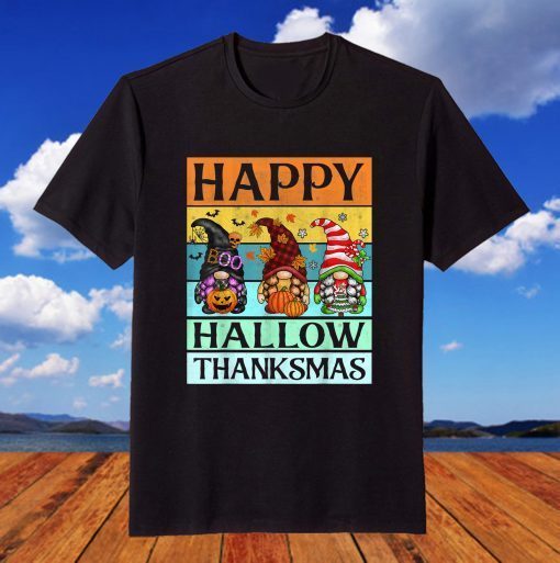 Happy Hallothanksmas Christmas Gnome Halloween Costume T-Shirt