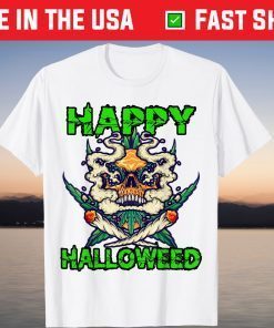 Happy Halloweed Weed Marijuana Stoner Pothead Halloween Day Shirt