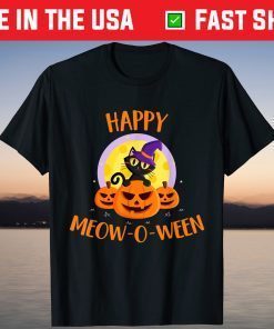 Happy Halloween Meowoween Cute Cat Party Costume T-Shirt