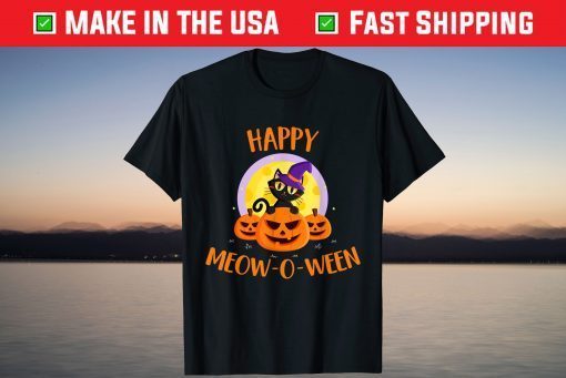 Happy Halloween Meowoween Cute Cat Party Costume T-Shirt