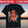 Happy Halloween Skeleton And Pumpkin T-Shirt