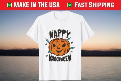 Happy Vacciween Pumpkin Vaccination Halloween T-Shirt