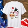 I love Being A Nina Snowman Christmas Xmas T-Shirt