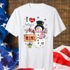 I love Being A Nini Snowman Christmas Xmas T-Shirt