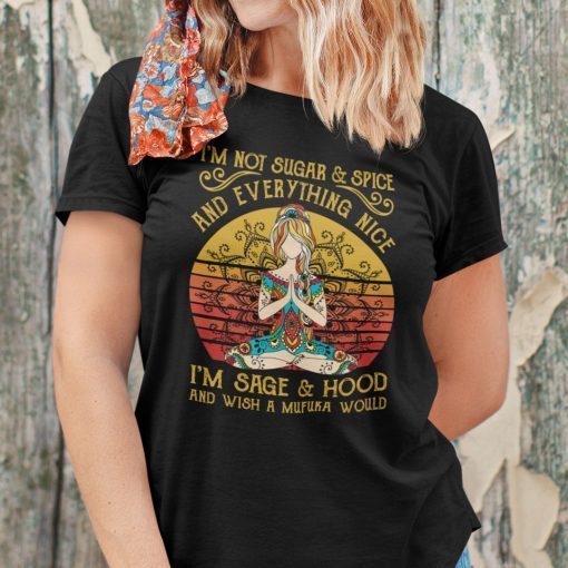 I’m Not Sugar Spice And Everything Nice Yoga Morticia Addams Gift Shirt