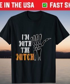 I'm With The Witch Funny Couples Husband Halloween Costume T-ShirI'm With The Witch Funny Couples Husband Halloween Costume T-Shirtt