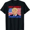 Keep America Trumpless Vintage Usa Flag Trump Unisex T-Shirt