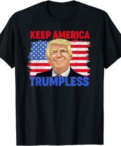 Keep America Trumpless Vintage Usa Flag Trump Unisex T-Shirt