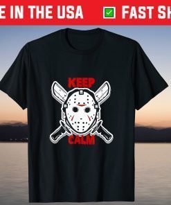 Keep Calm Horror Character Wearing A Mark Collab T-Shirt