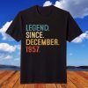 Legend Since December 1957 64th Birthday 64 Year Old T-Shirt