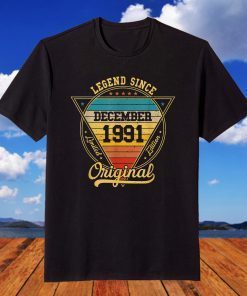 Legend Since December 1991 30th Birthday 30 Years Old T-ShirtLegend Since December 1991 30th Birthday 30 Years Old T-Shirt